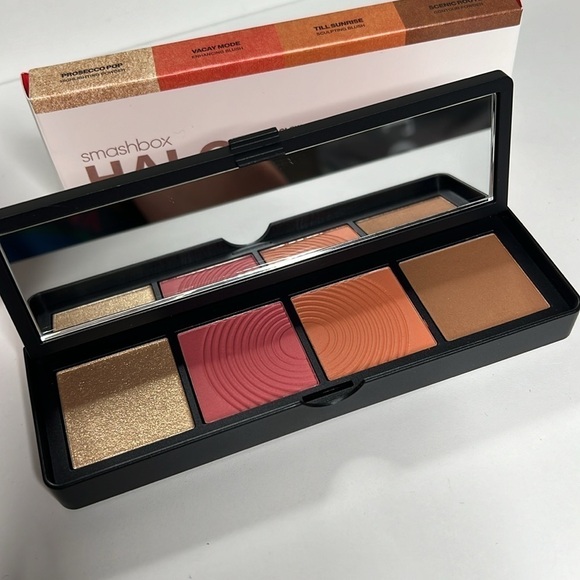 Smashbox Halo Sculpt + Glow Contour Blush Highlighter Palette Coral Saturation - Picture 1 of 7